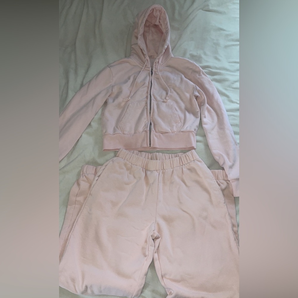 John Galt light pink sweat set